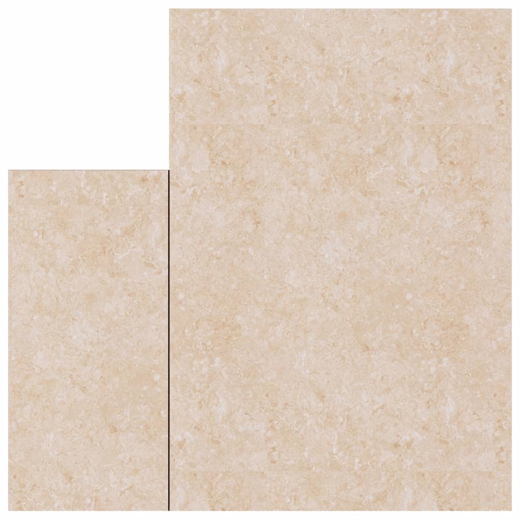Hoekaanrechtblad Spaanplaat Beige Met Marmertextuur
