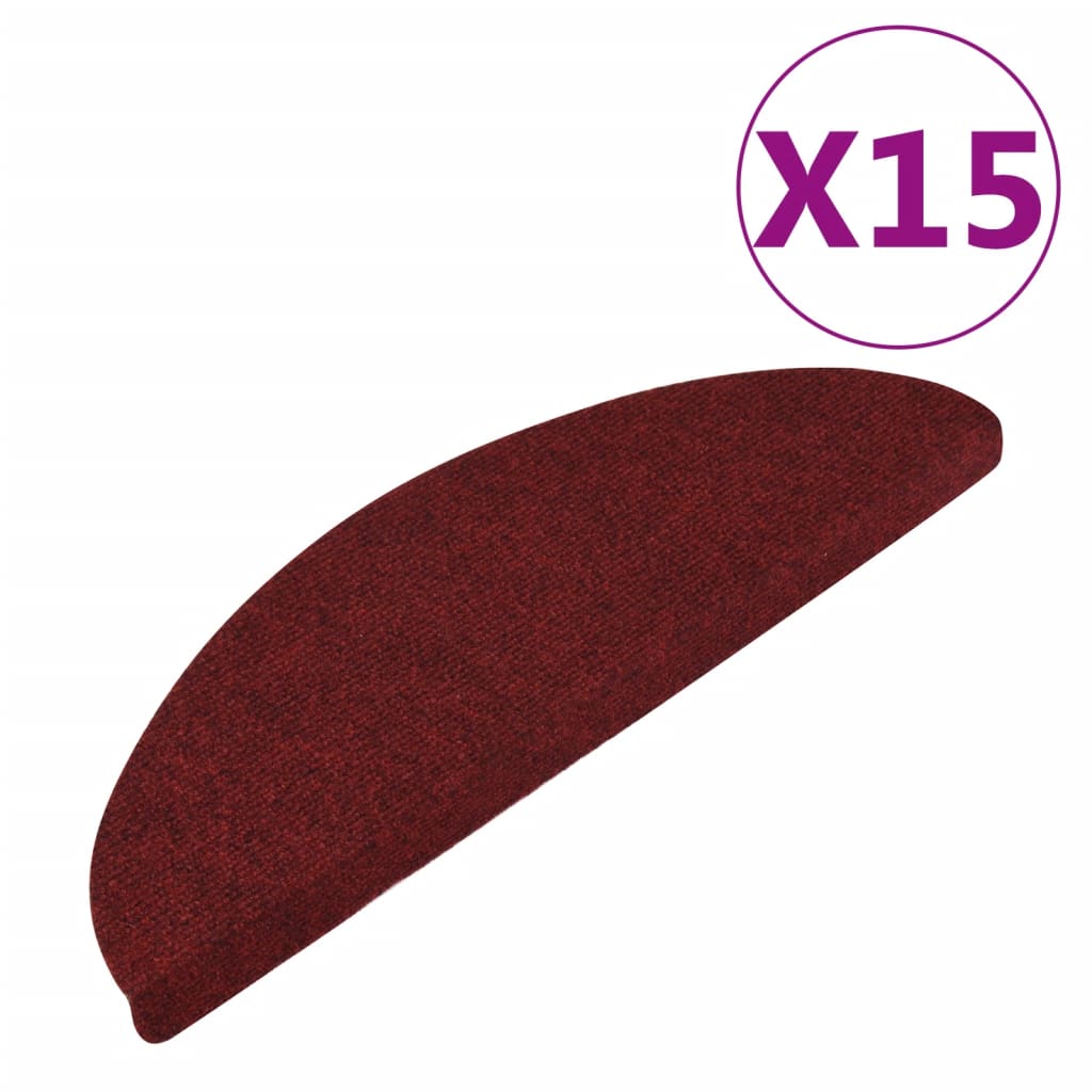 Trapmatten Zelfklevend 15 St 65X26 Cm Rood