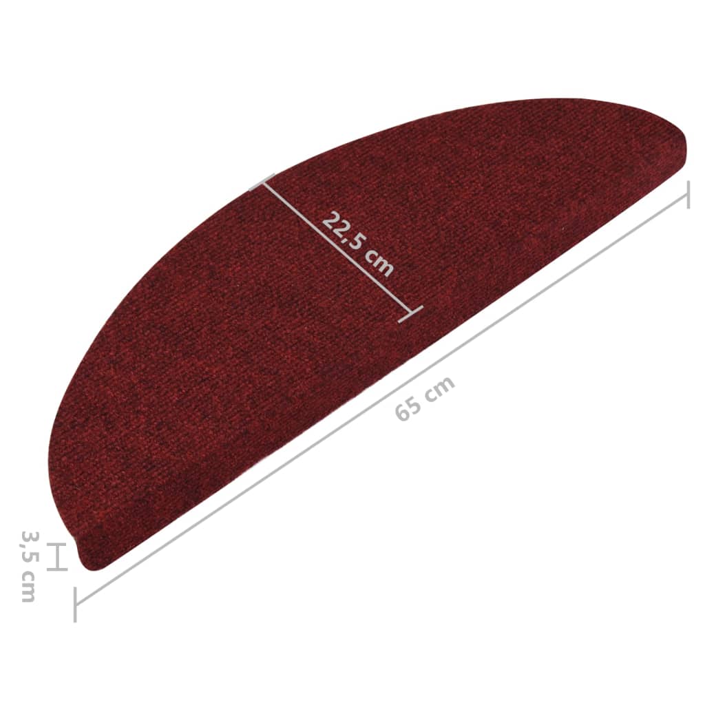 Trapmatten Zelfklevend 15 St 65X26 Cm Rood