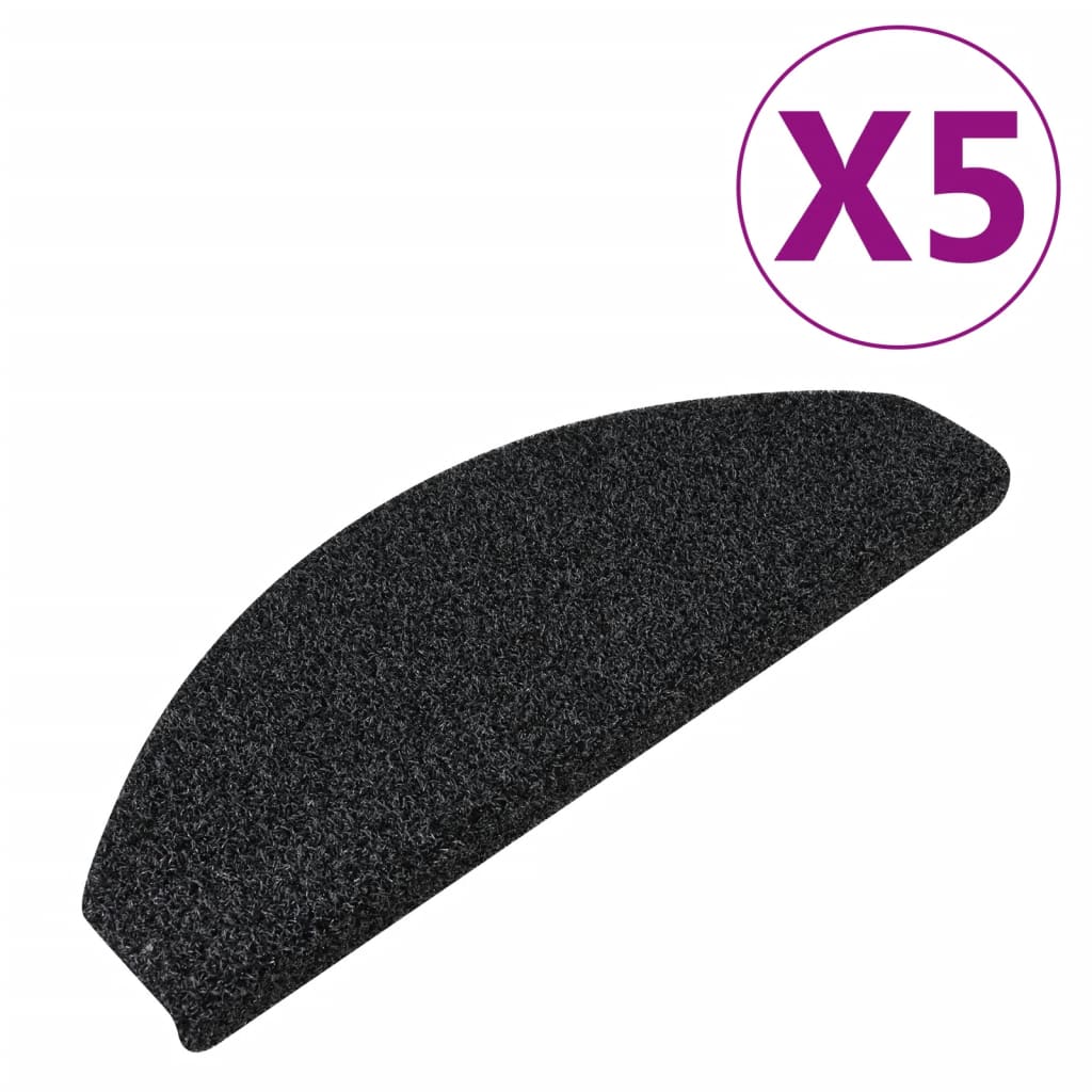 Trapmatten Voor Buiten 5 St Anti-Slip 65X28 Cm Antracietkleurig