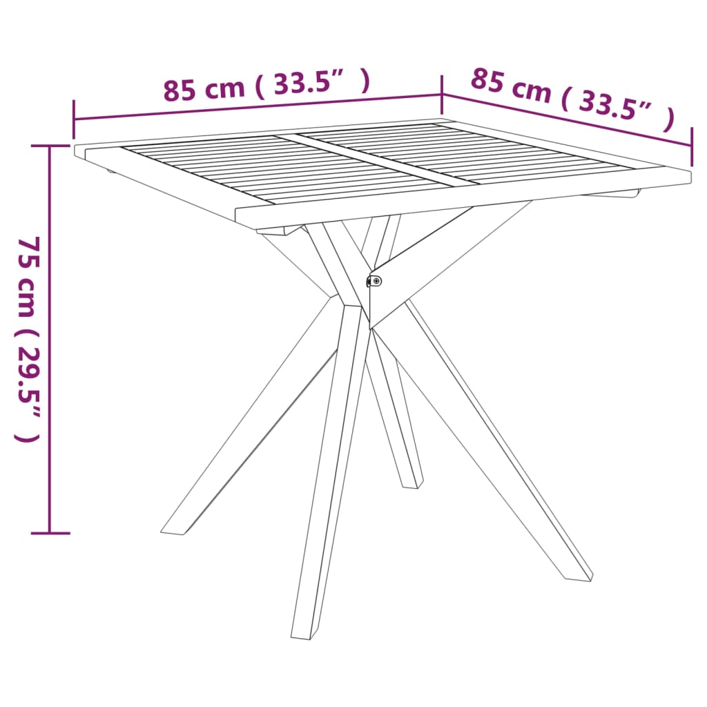 3-Delige Tuinset Massief Acaciahout