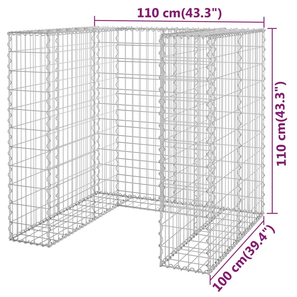 Schanskorfmuur Container 110X100X110 Cm Gegalvaniseerd Staal