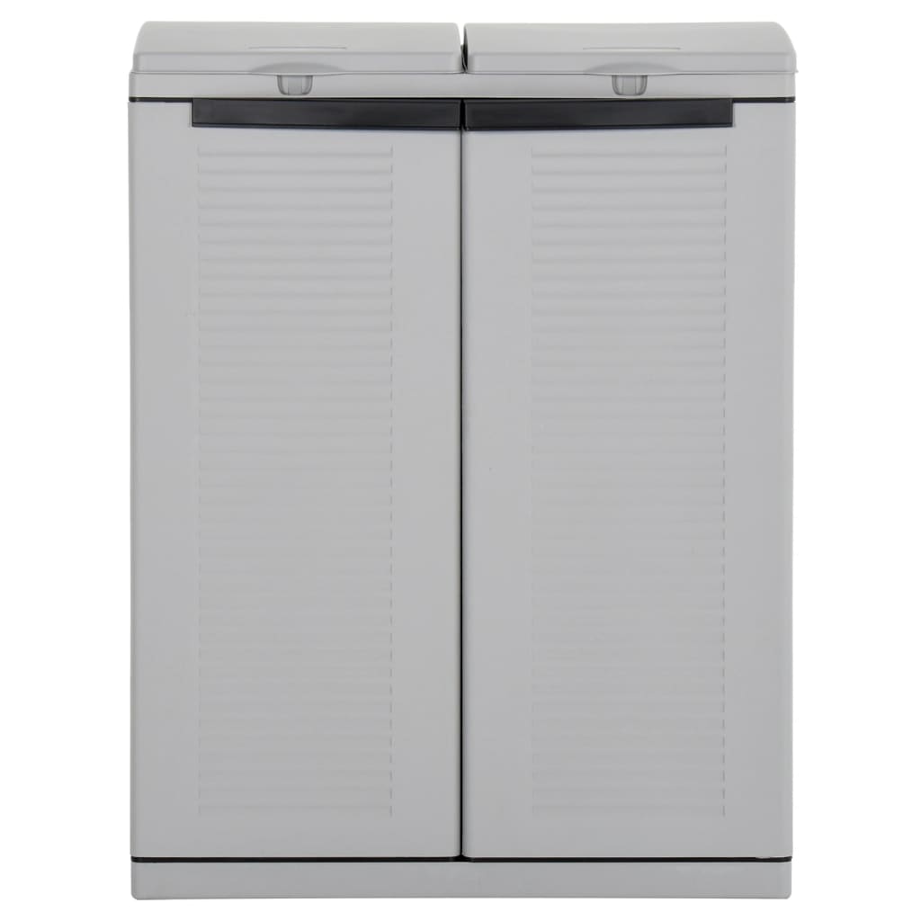 Vuilnisbakkast Eco 68X39X89 Cm Grijs En Zwart
