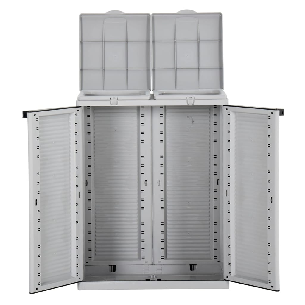 Vuilnisbakkast Eco 68X39X89 Cm Grijs En Zwart