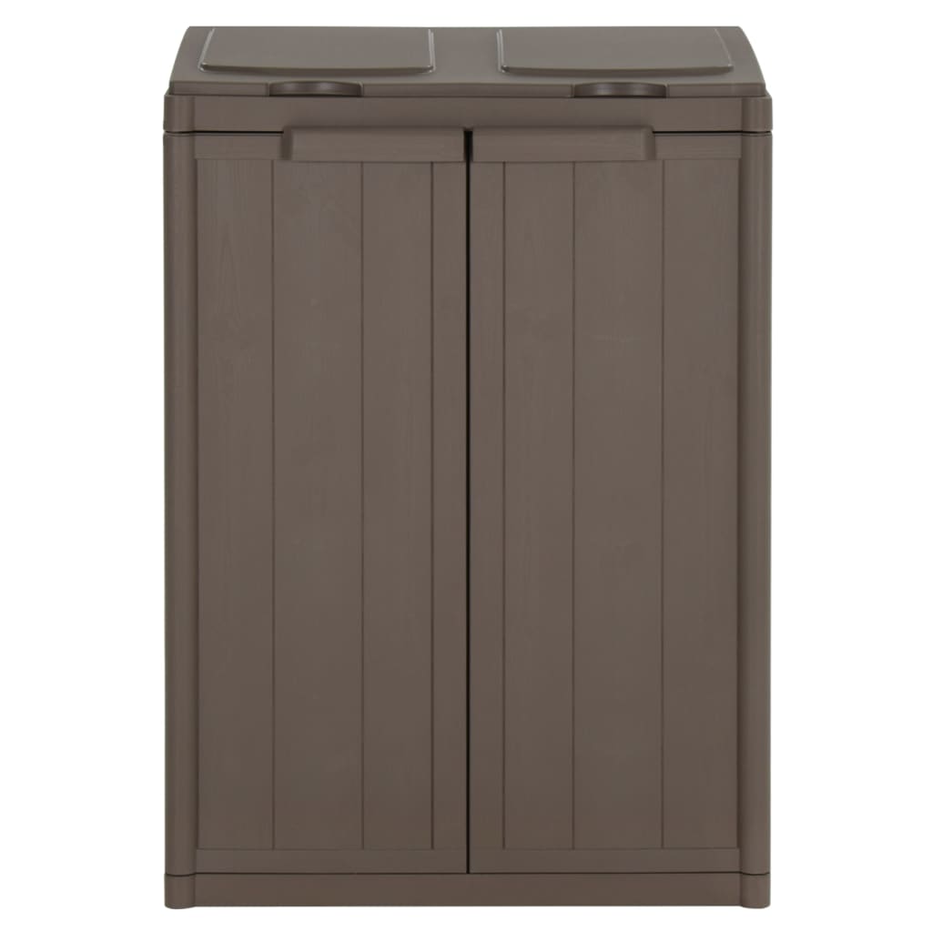 Vuilnisbak Met 2 Deuren 65X45X88 Cm Polypropeen Bruin