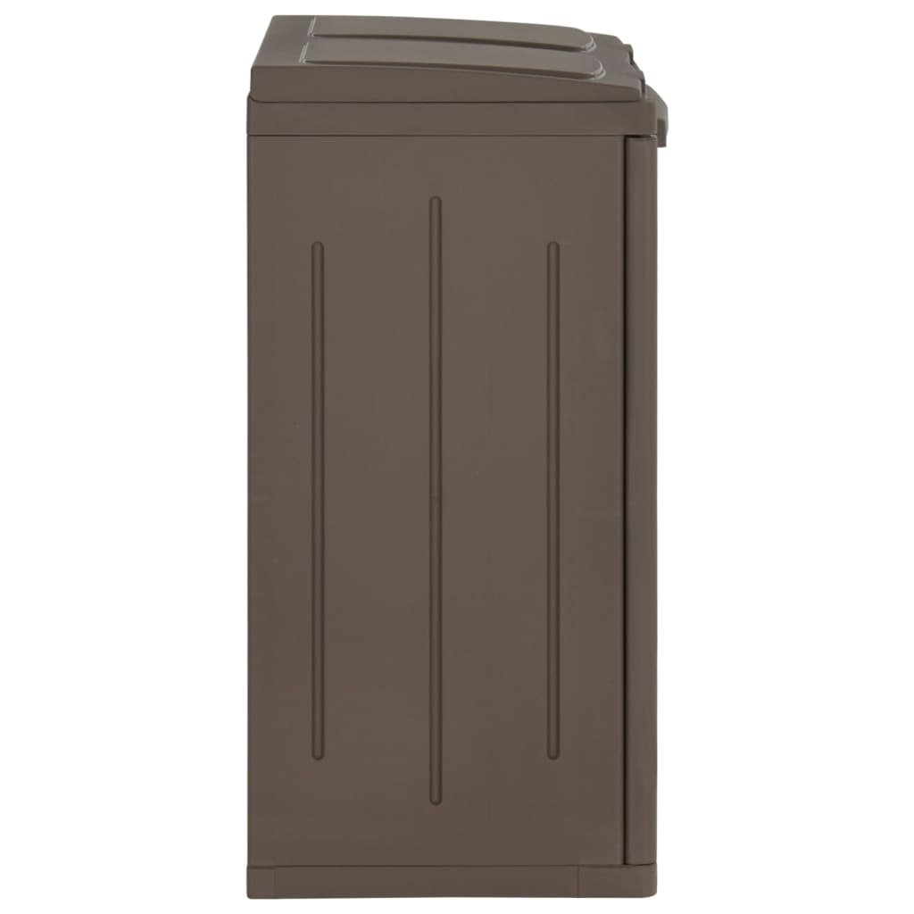 Vuilnisbak Met 2 Deuren 65X45X88 Cm Polypropeen Bruin