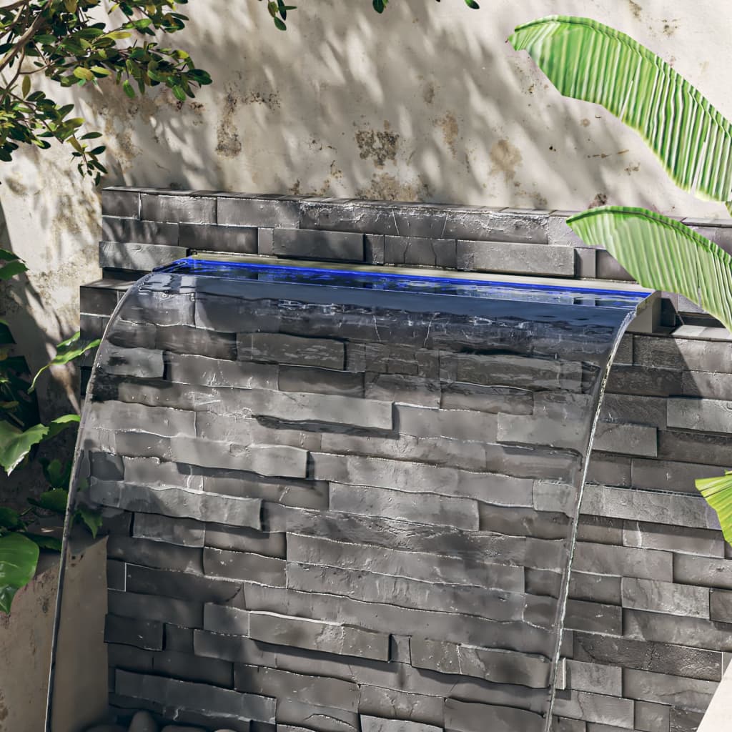 Watervaloverlaat Met Rgb Led's 108 Cm Roestvrij Staal