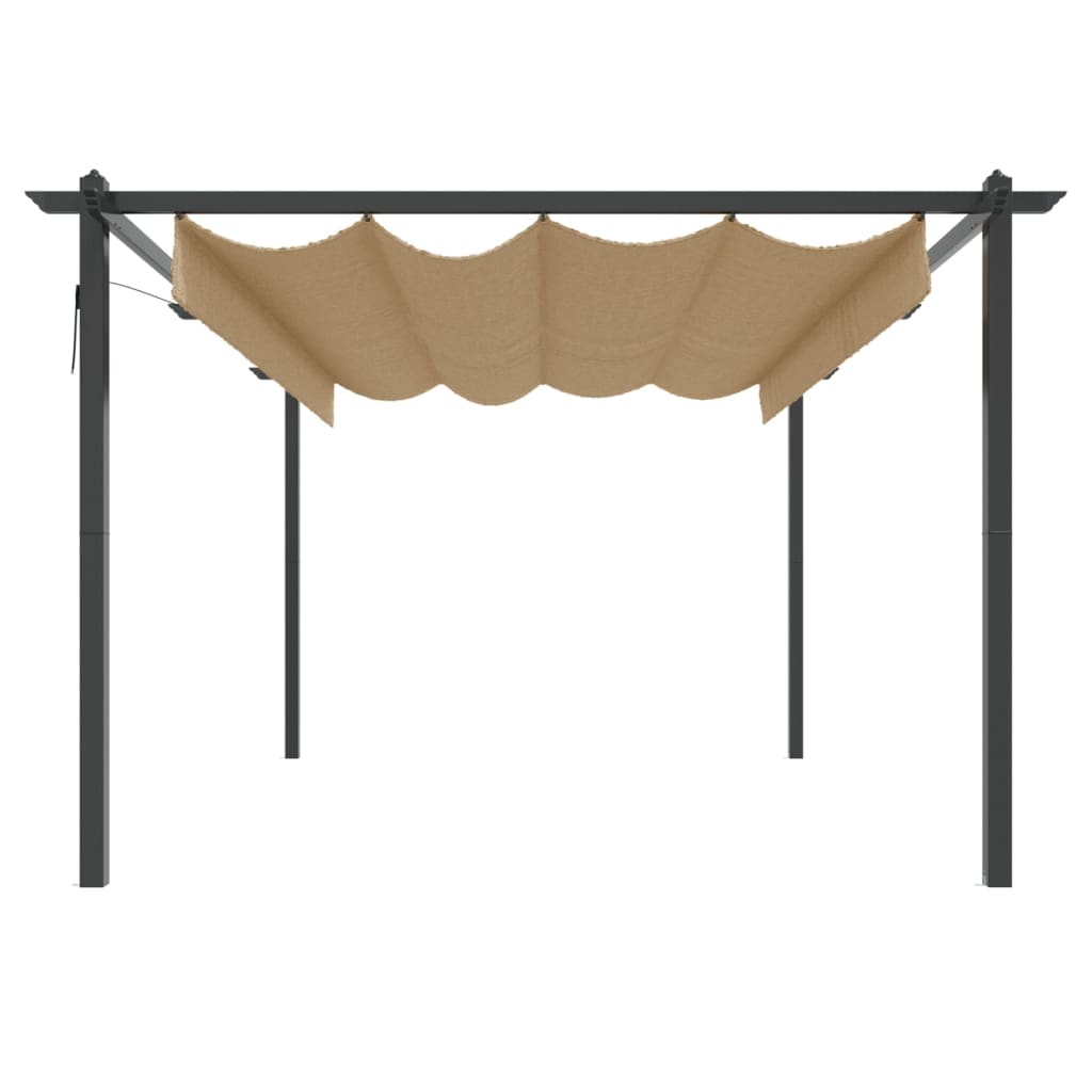 Tuinprieel Met Uittrekbaar Dak 4X3 M Taupe