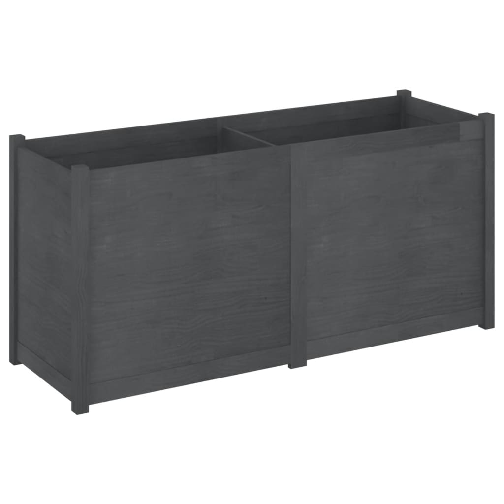 Plantenbak 150X50X70 Cm Massief Grenenhout Grijs