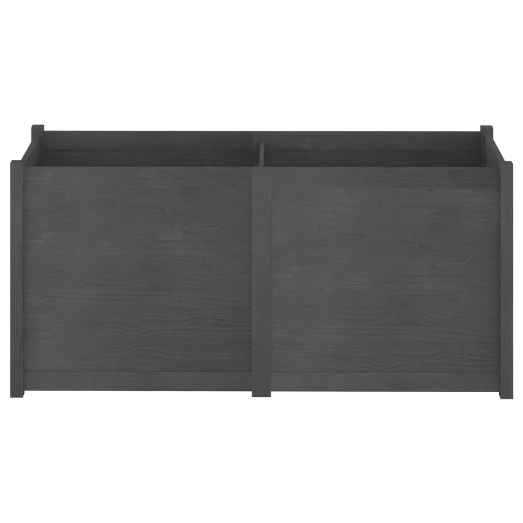 Plantenbak 150X50X70 Cm Massief Grenenhout Grijs