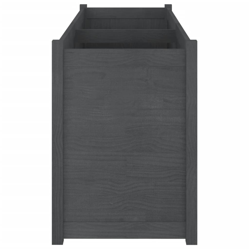 Plantenbak 150X50X70 Cm Massief Grenenhout Grijs