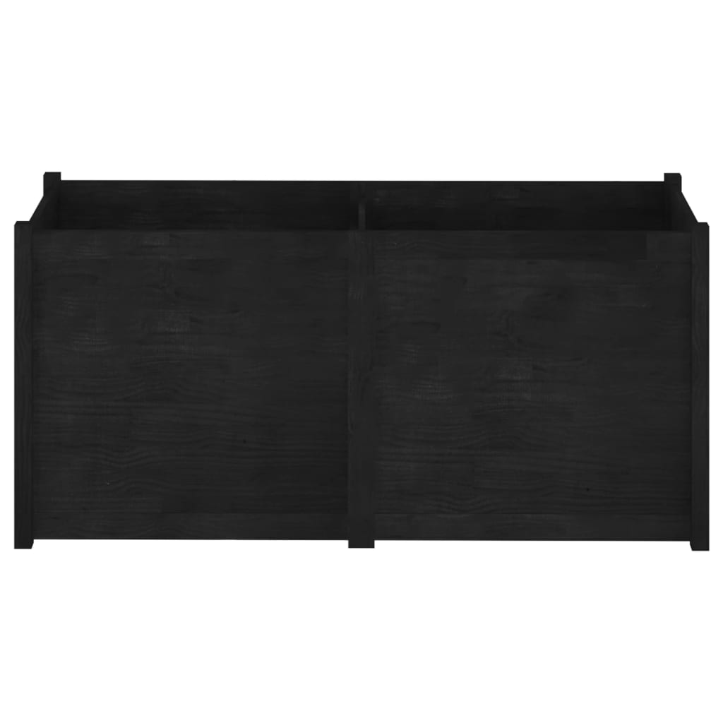 Plantenbak 150X50X70 Cm Massief Grenenhout Zwart
