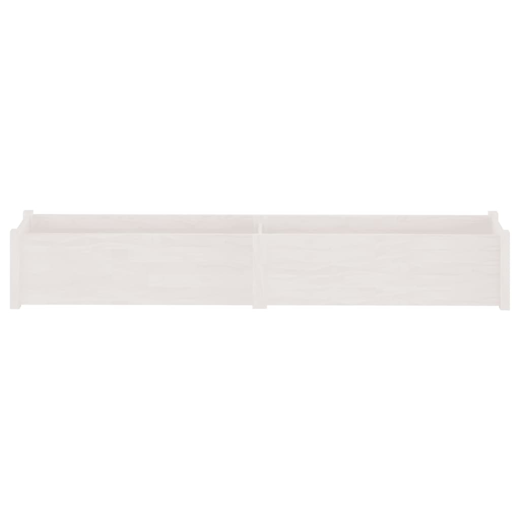 Plantenbak 200X31X31 Cm Massief Grenenhout Wit