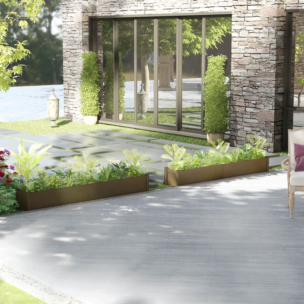 Plantenbakken 2 St 200X31X31 Cm Massief Grenenhout Honingbruin