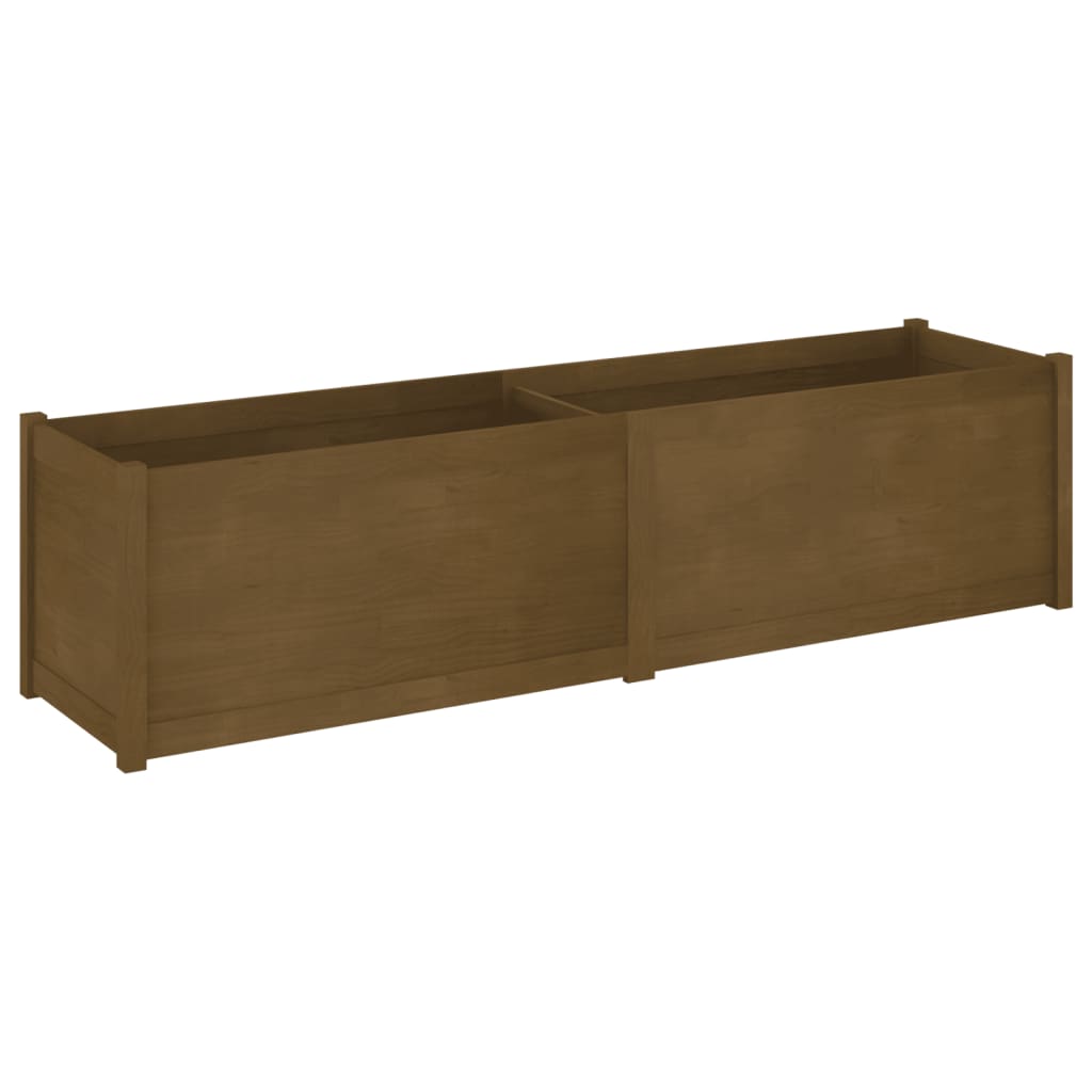 Plantenbak 200X50X50 Cm Massief Grenenhout Honingbruin