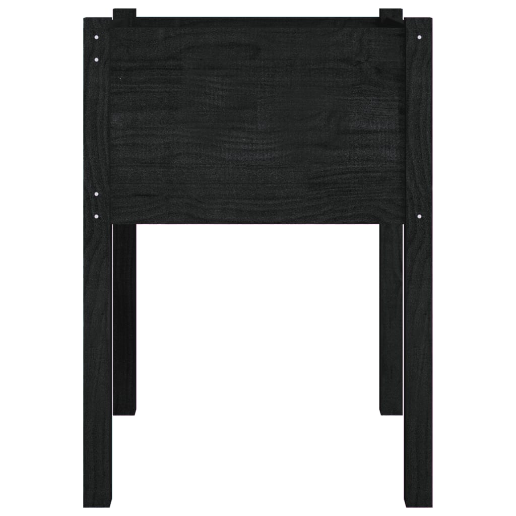 Plantenbak 50X50X70 Cm Massief Grenenhout Zwart
