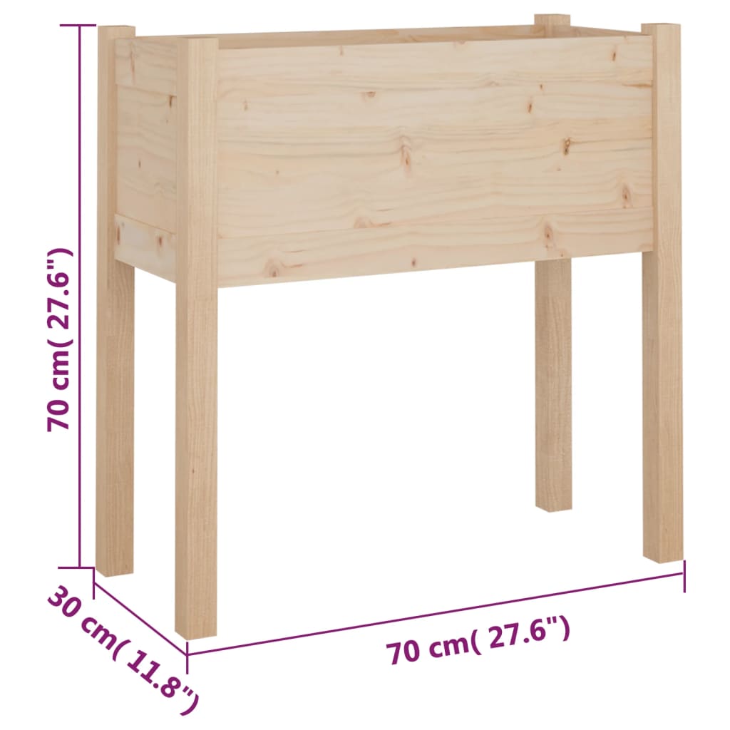 Plantenbakken 2 St 70X31X70 Cm Massief Grenenhout