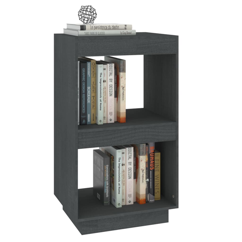 Boekenkast 40X35X71 Cm Massief Grenenhout Grijs