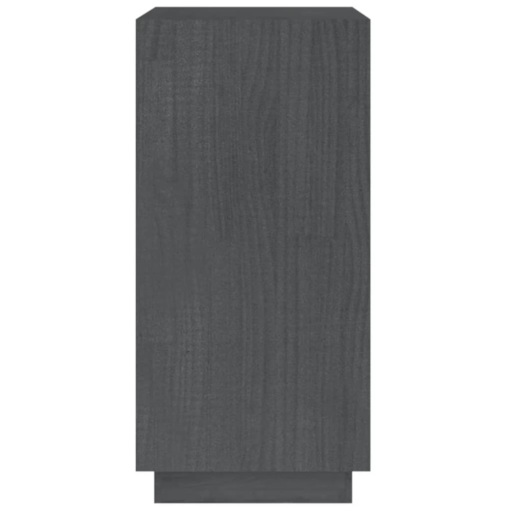 Boekenkast 40X35X71 Cm Massief Grenenhout Grijs