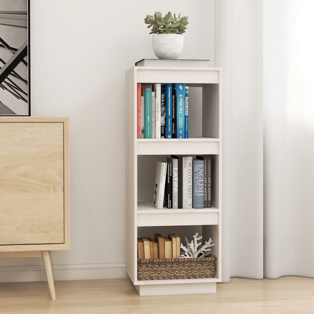 Boekenkast/Kamerscherm 40X35X103 Cm Massief Grenenhout Wit