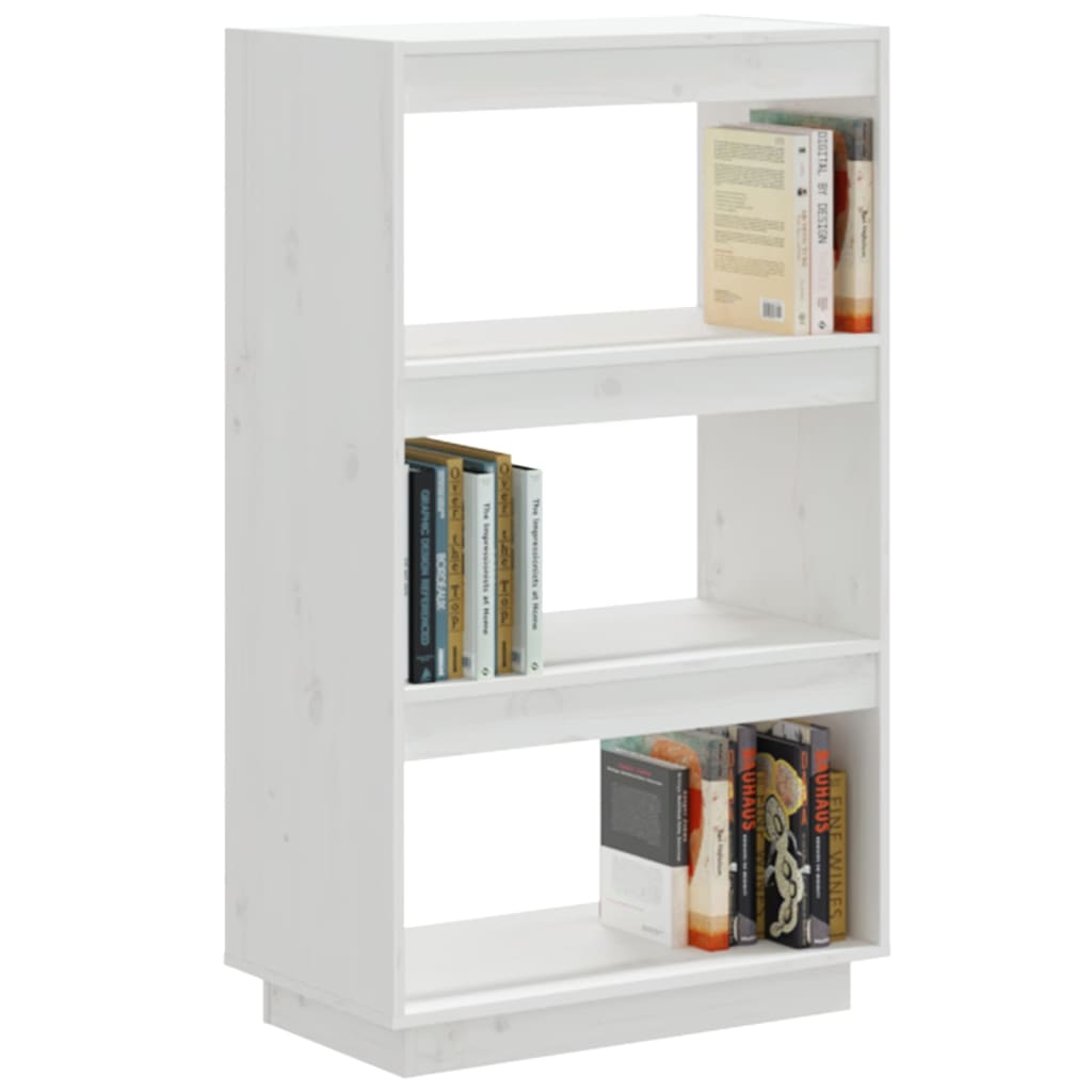 Boekenkast/Kamerscherm 60X35X103 Cm Massief Grenenhout Wit