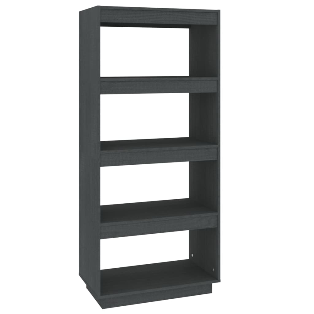 Boekenkast/Kamerscherm 60X35X135 Cm Massief Grenenhout Grijs