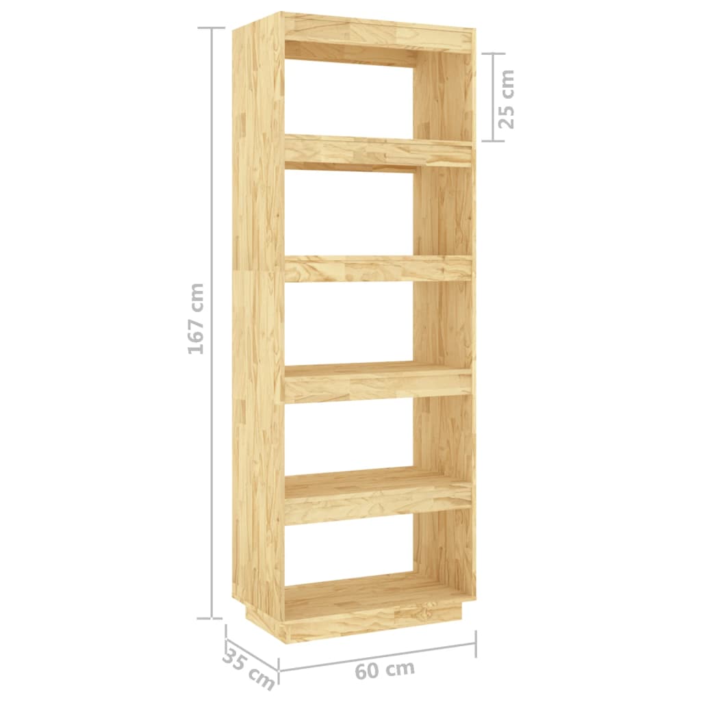 Boekenkast/Kamerscherm 60X35X167 Cm Massief Grenenhout