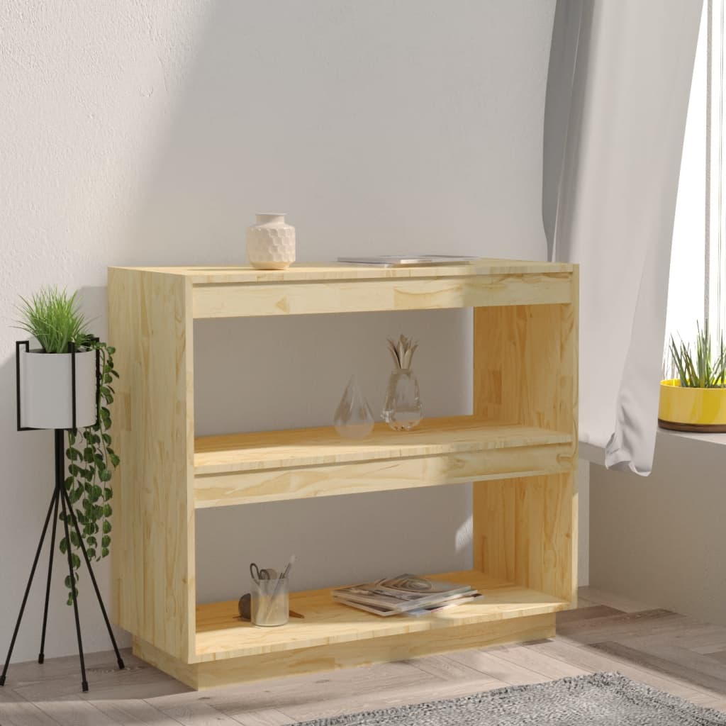 Boekenkast 80X35X71 Cm Massief Grenenhout