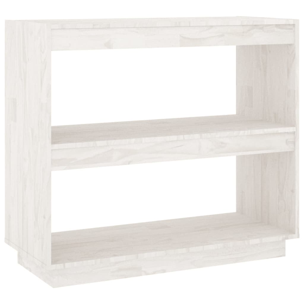 Boekenkast 80X35X71 Cm Massief Grenenhout Wit