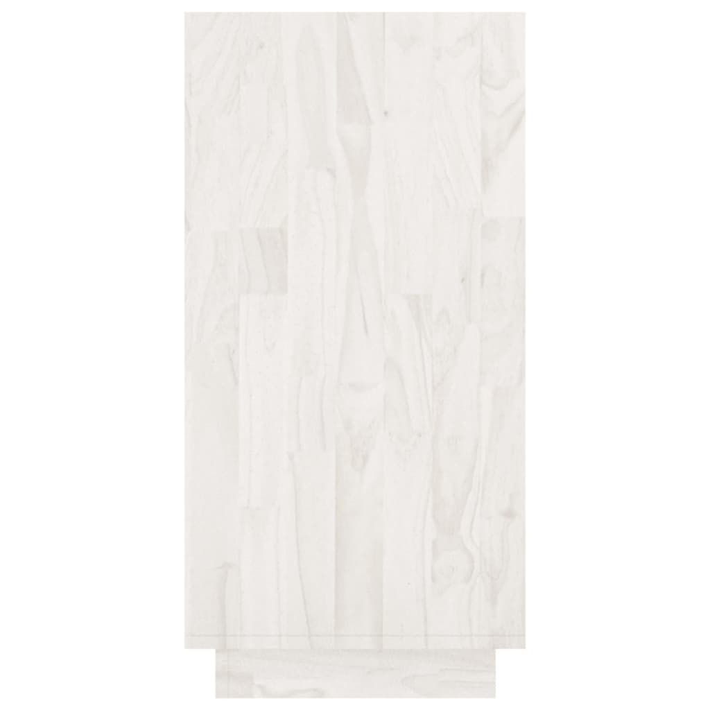 Boekenkast 80X35X71 Cm Massief Grenenhout Wit