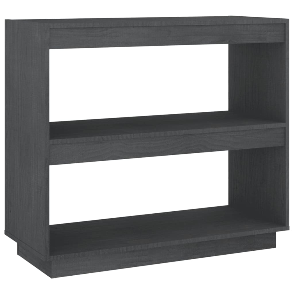 Boekenkast 80X35X71 Cm Massief Grenenhout Grijs