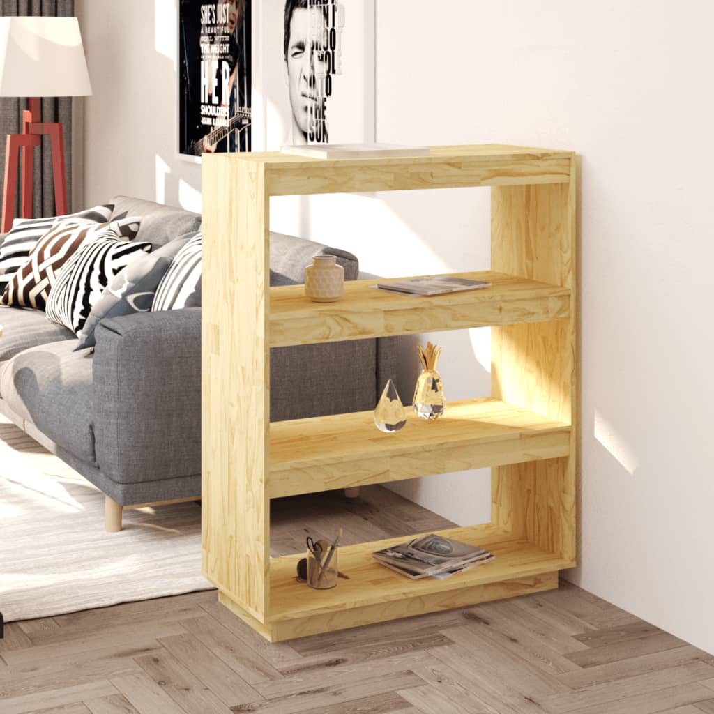 Boekenkast/Kamerscherm 80X35X135 Cm Massief Grenenhout