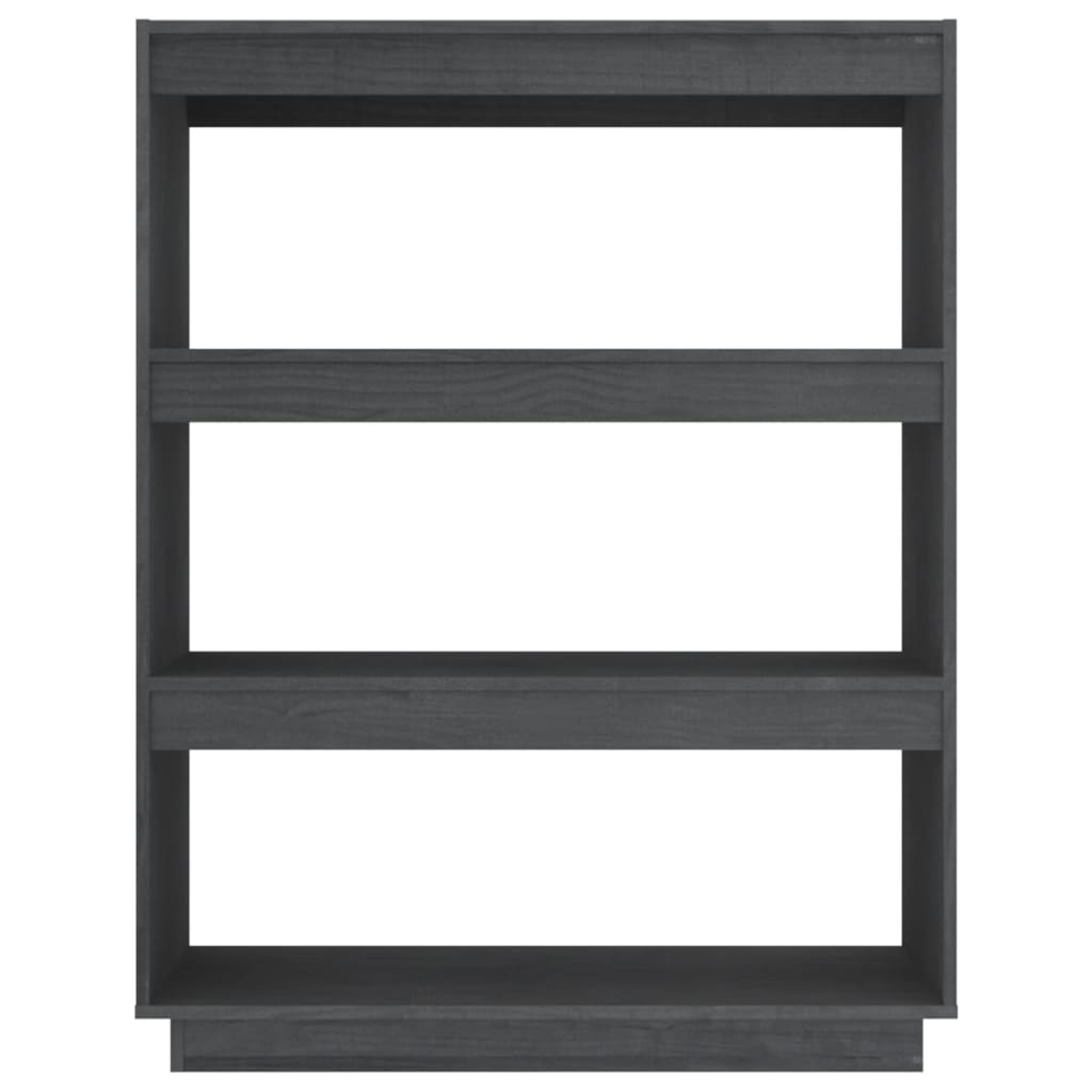 Boekenkast/Kamerscherm 80X35X103 Cm Massief Grenenhout Grijs