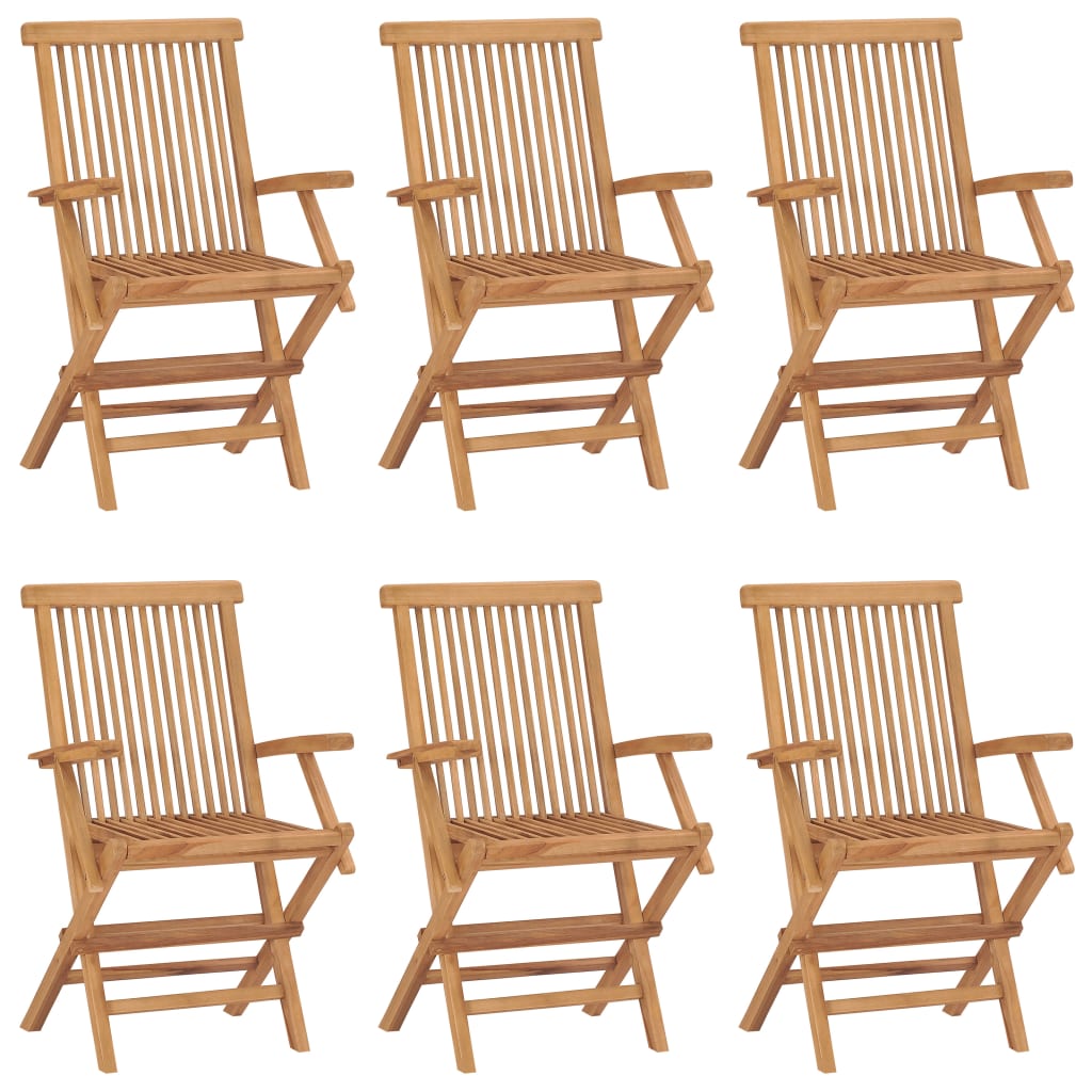 Tuinstoelen 6 St Inklapbaar Massief Teakhout