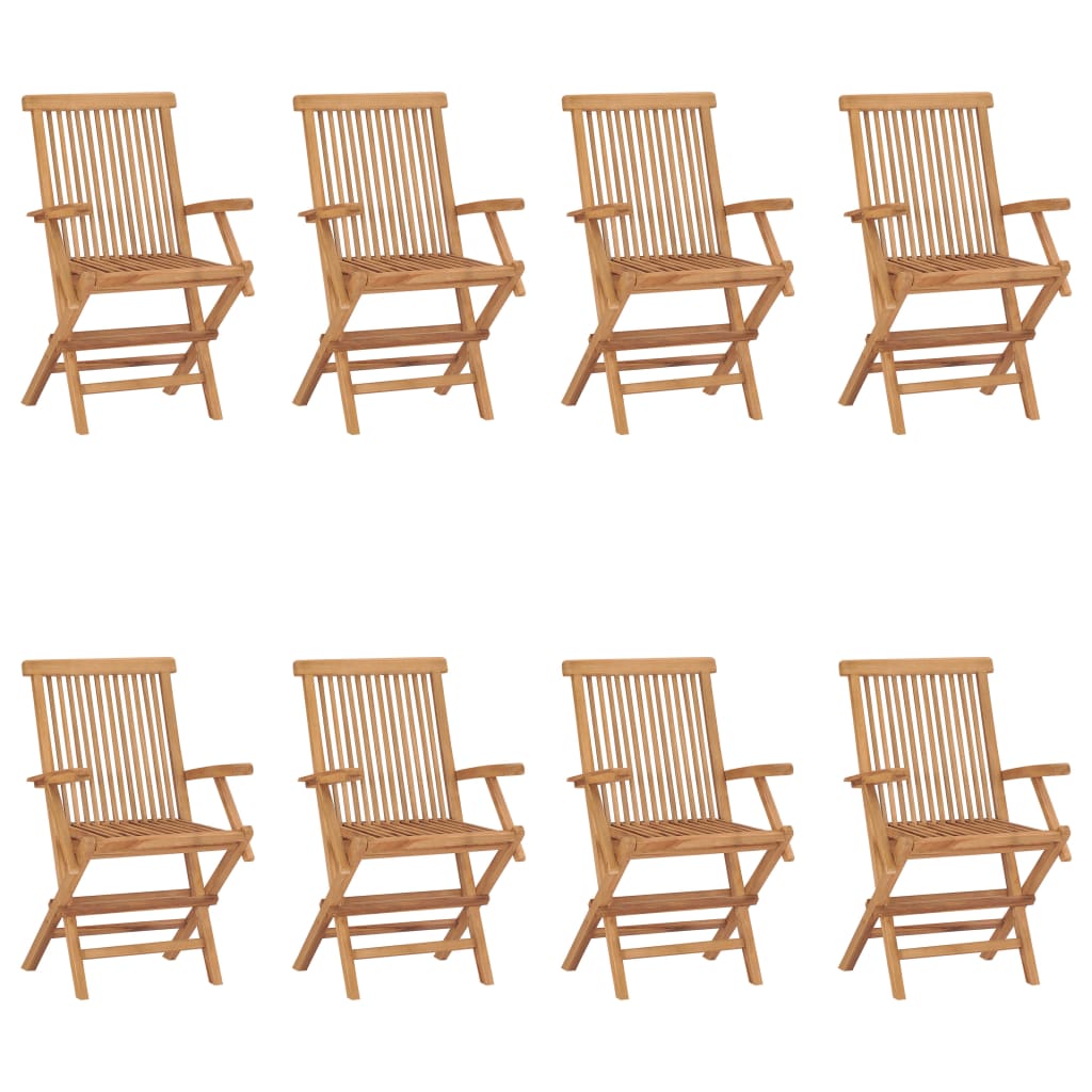 Tuinstoelen 8 St Inklapbaar Massief Teakhout