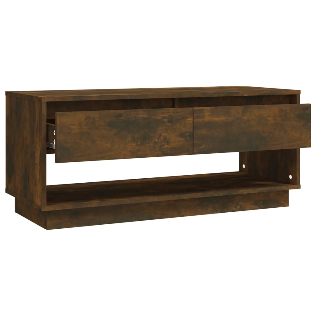 Tv-Meubel 102X41X44 Cm Spaanplaat Gerookt Eikenkleurig