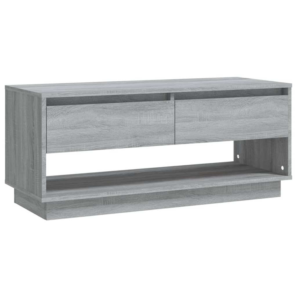 Tv-Meubel 102X41X44 Cm Spaanplaat Grijs Sonoma Eikenkleurig