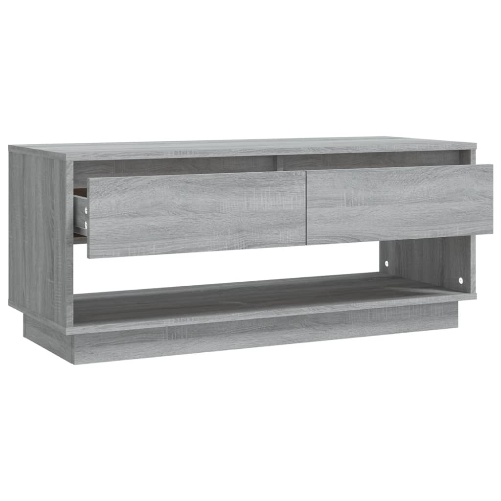 Tv-Meubel 102X41X44 Cm Spaanplaat Grijs Sonoma Eikenkleurig