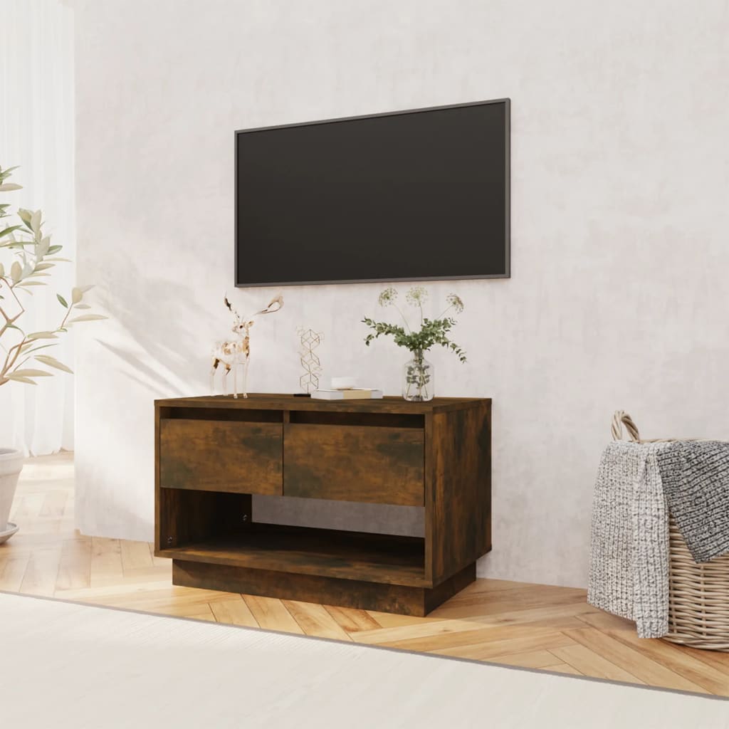 Tv-Meubel 70X41X44 Cm Spaanplaat Gerookt Eikenkleurig
