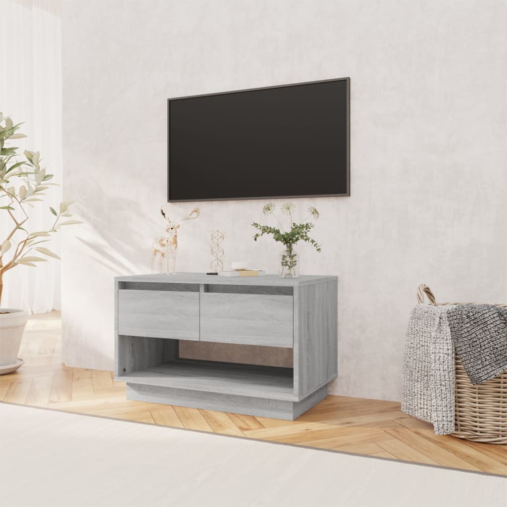Tv-Meubel 70X41X44 Cm Spaanplaat Grijs Sonoma Eikenkleurig
