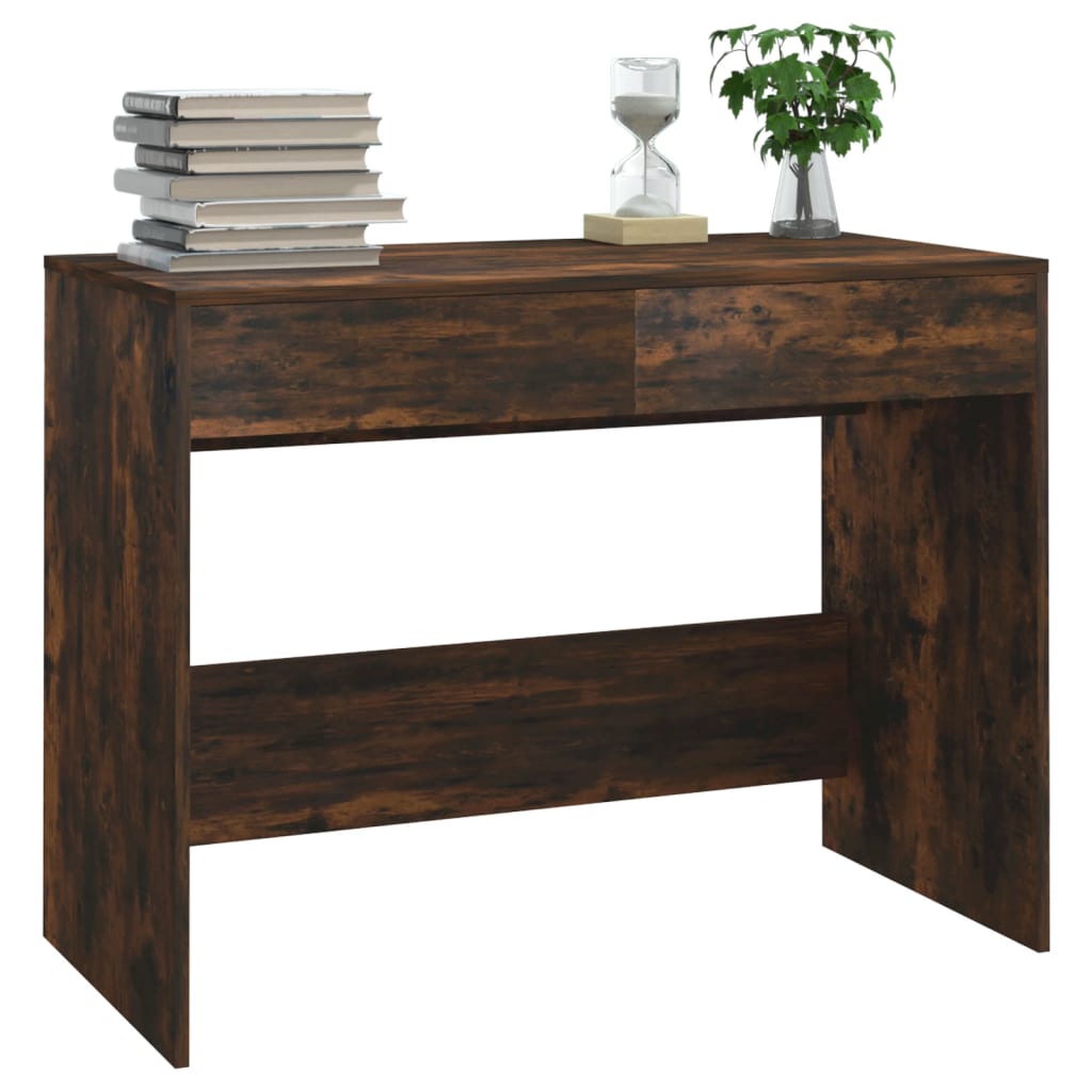 Bureau 101X50X76,5 Cm Spaanplaat Gerookt Eikenkleurig