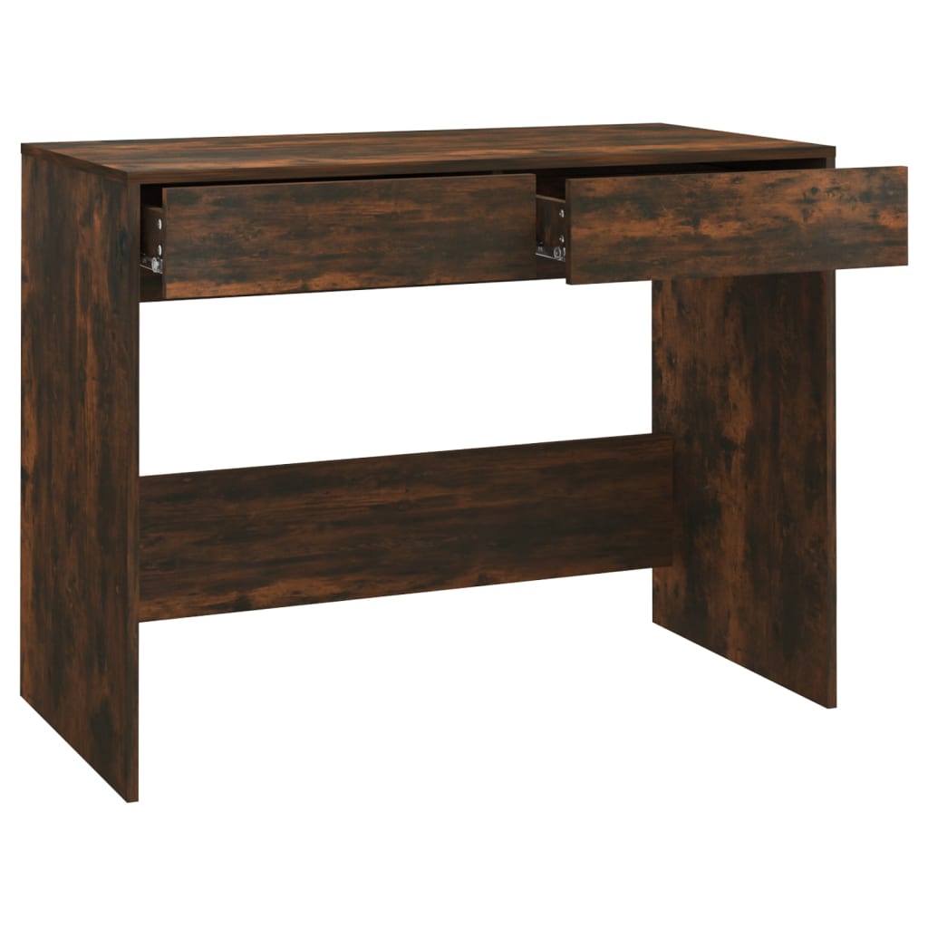 Bureau 101X50X76,5 Cm Spaanplaat Gerookt Eikenkleurig