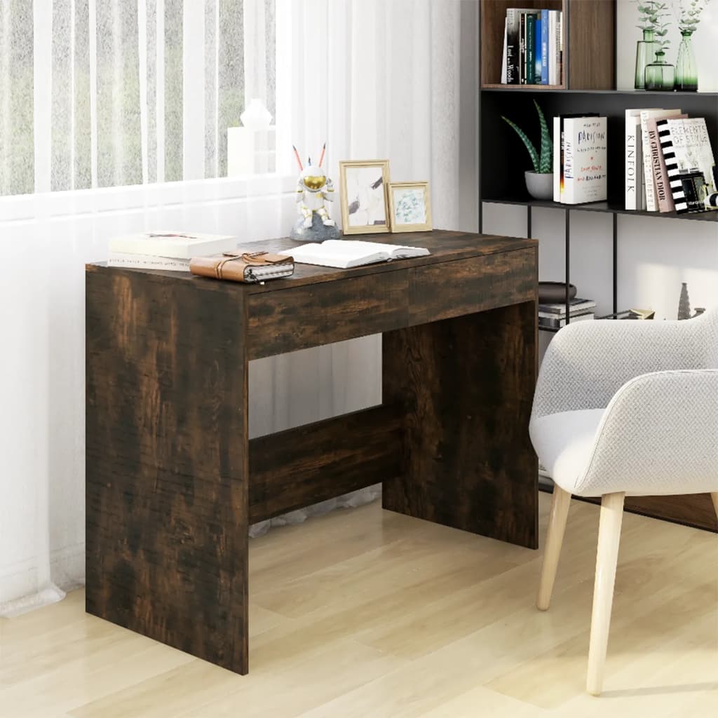 Bureau 101X50X76,5 Cm Spaanplaat Gerookt Eikenkleurig