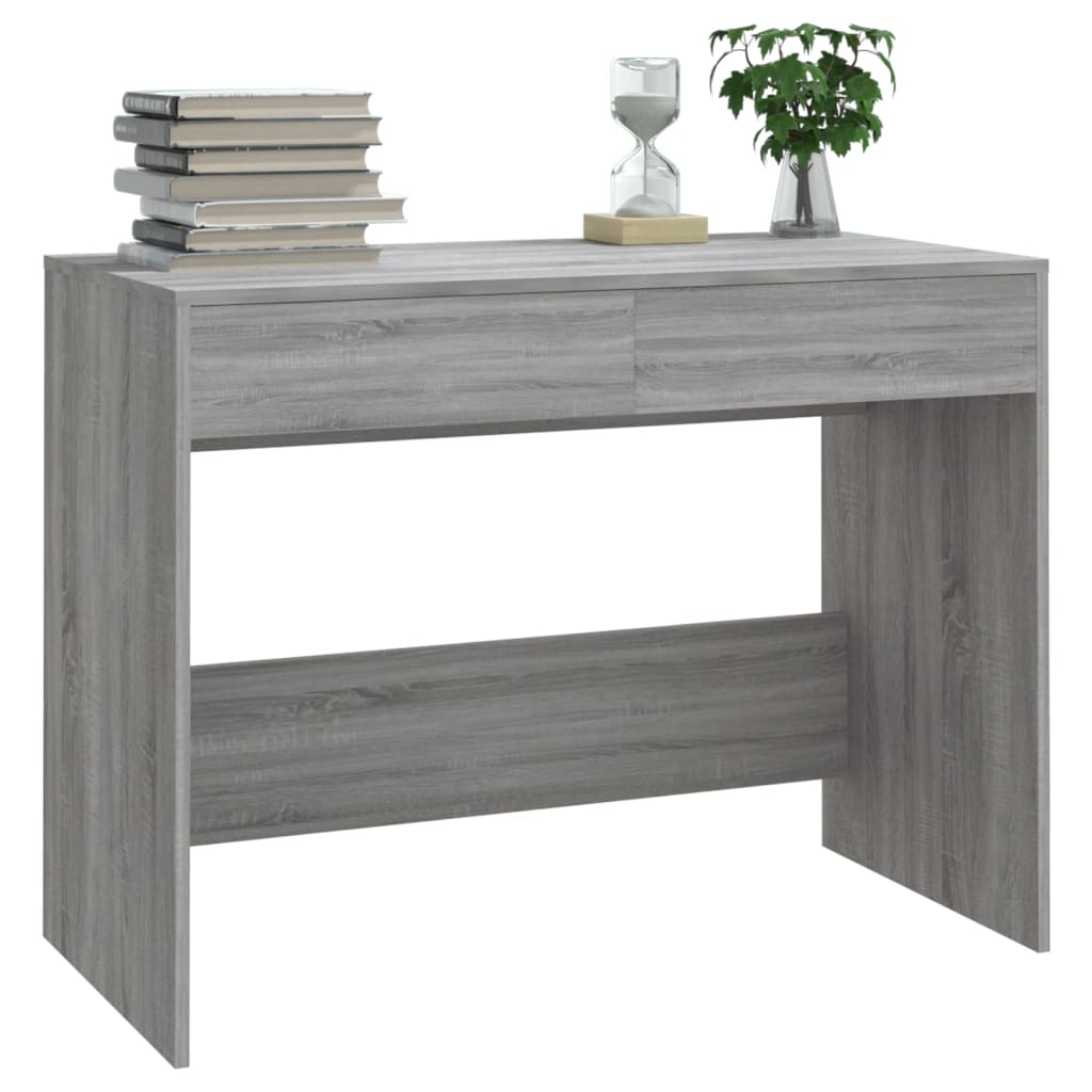 Bureau 101X50X76,5 Cm Spaanplaat Grijs Sonoma Eikenkleurig