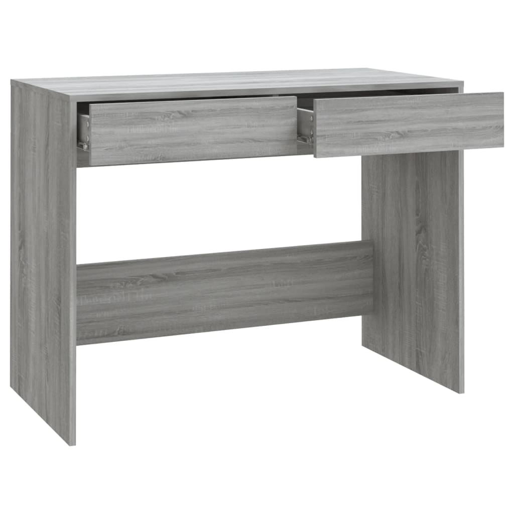 Bureau 101X50X76,5 Cm Spaanplaat Grijs Sonoma Eikenkleurig