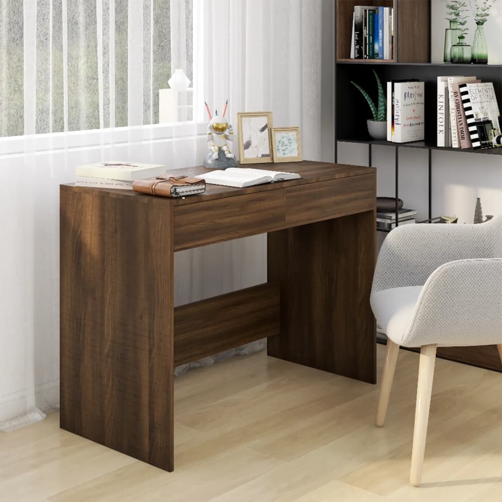 Bureau 101X50X76,5 Cm Spaanplaat Bruineikenkleurig