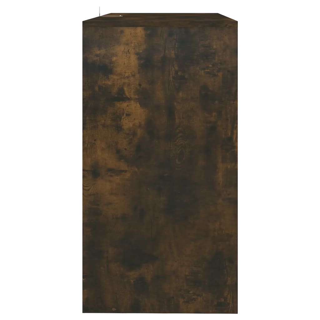 Wandtafel 89X41X76,5 Cm Staal Gerook Eikenkleurig