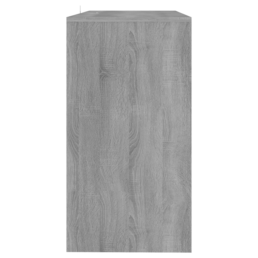 Wandtafel 89X41X76,5 Cm Staal Grijs Sonoma Eikenkleurig