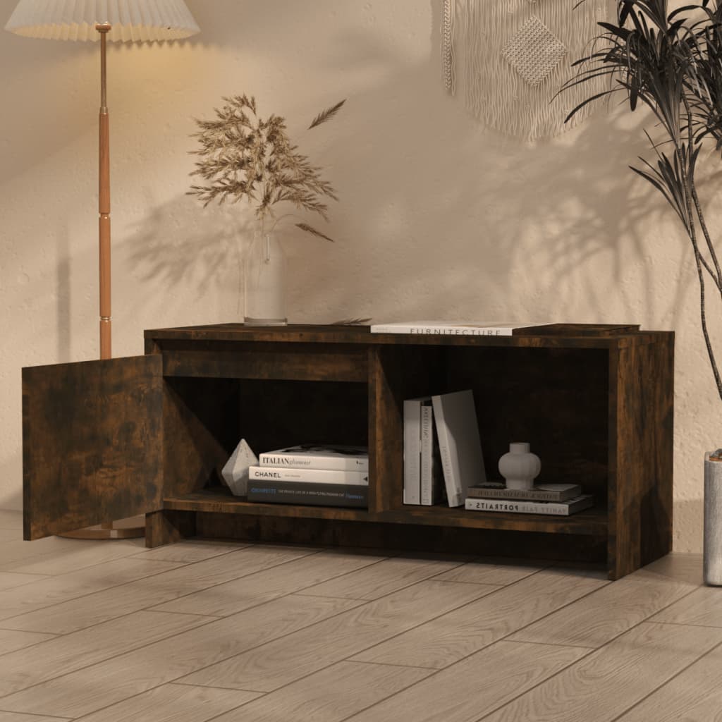 Tv-Meubel 90X35X40 Cm Spaanplaat Gerookt Eikenkleurig