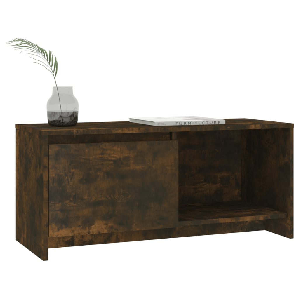 Tv-Meubel 90X35X40 Cm Spaanplaat Gerookt Eikenkleurig